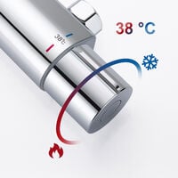 Auralum Dusche Duschsystem mit Thermostat 2 Funktionen Duschset Ultradünnes 10 Zoll Top Spray Edelstahl Höhenverstellbar