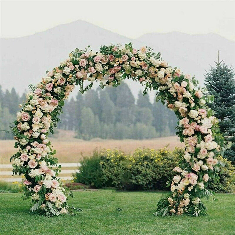 Arche De Mariage/moon Gate En Métal – 2,8x3,2 M, Noir, Antirouille, Base Amovible, Pour Jardin/fête