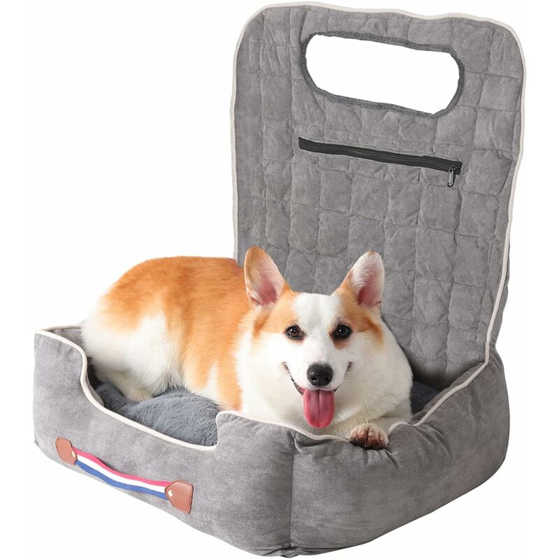 PANIER CHIEN,Siège de voiture central pour animaux de compagnie,lit portable ,sac de voyage de - Beige[E7402] - Cdiscount