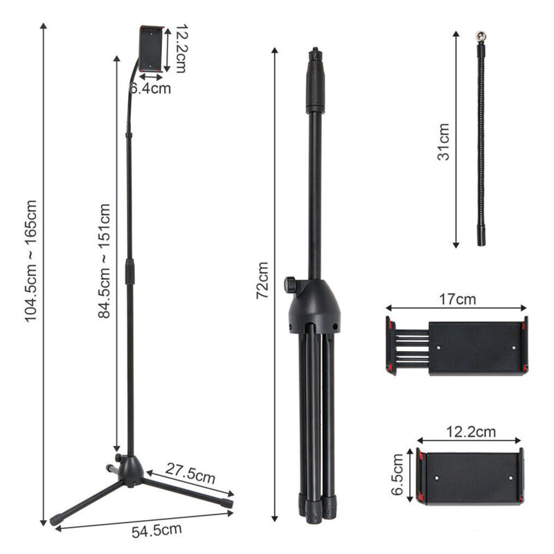 Cenawin Support De Trépied Pour Tablette IPad - Adaptateur De Fixation - Compatible Avec Perche à Selfie - Pour Appareil Photo - Monopode - Pour IPad Pro IPad Air IPad Mini - 4,7 à 12,9