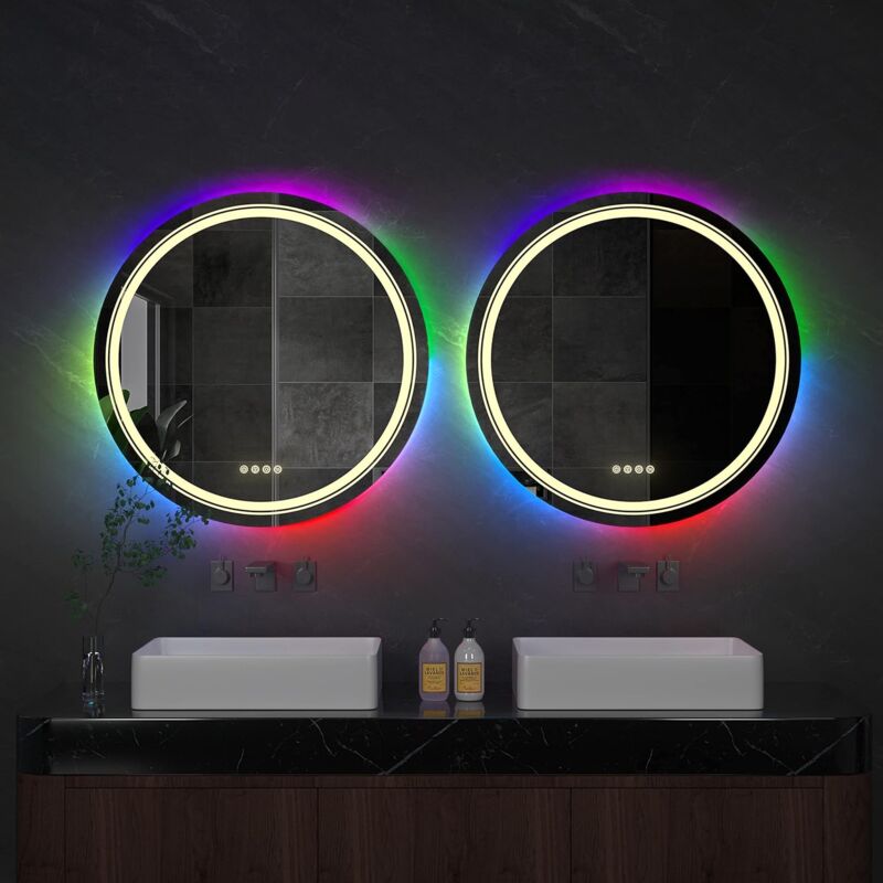 Turefans LED Miroir Sur Eclairage Salle De Bain, Miroir Avec Lumiere