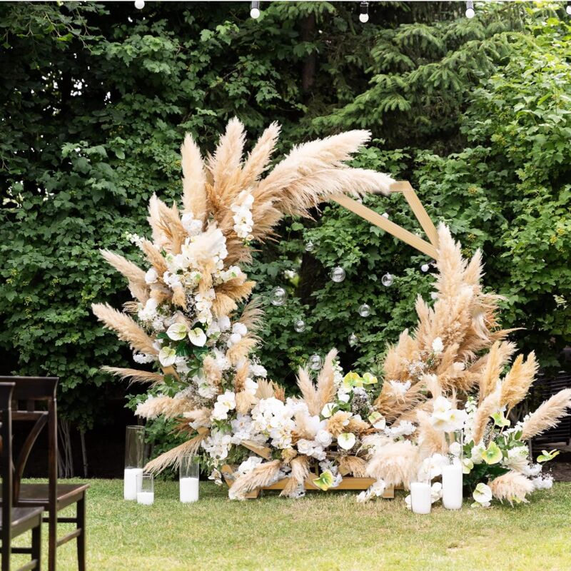 Arche De Mariage Ouverte Extra Large Moongate - Cadre Pour Toile De Fond Jardin