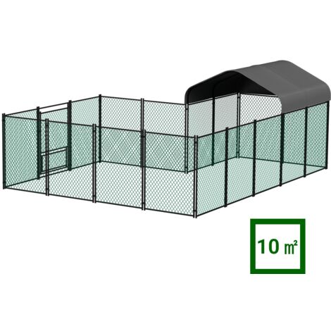 Bingo Paw – Enclos poulailler 10 m² 4x3x1.5 m – Parc nylon avec bâche imperméable – Cadre acier galvanisé pour sécurité extérieure