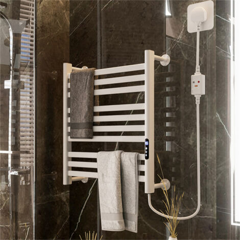 VEVOR Porte-Serviettes Chauffant Sèche-Serviette électrique Acier Inox 12 Barres