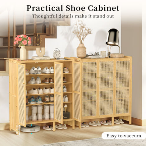 Étagère à Chaussures Pliable Bambou – Rangement Multifonction Chaussures, Vêtements, Salle De Bain