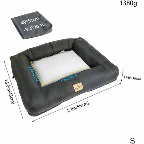 Housse Siège Voiture Chien SUMEX - Protection Rigide Oxford Blanc, Lavable, Poches Pratiques