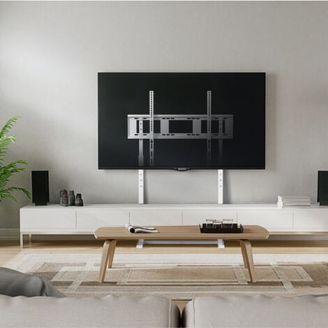 UNHO Meuble TV Pied pour LED LCD Ecrans de 32-65 Pouces Fixation VESA  600x400 pour Samsung Sony LG Charge 40kg