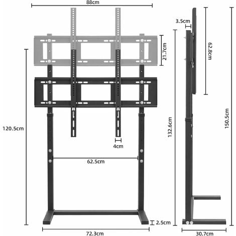 Support TV Pied Universel Meubles TV pour LCD/LED/Plasma de 32-100