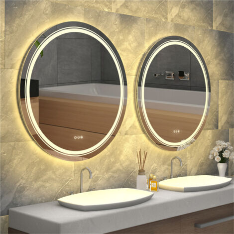 Miroir De Salle De Bain LED Alasta - Anti-buée - Éclairage Maquillage - Installation Murale
