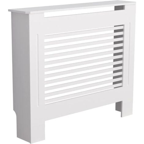 FATIVO Cache Radiateur Blanc Bois: Grille Cache-Radiateur Maison