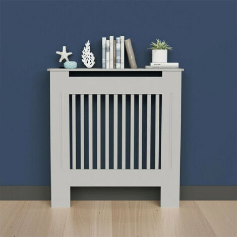 Cache Radiateur Blanc - Grille Cache Radiateur Maison en MDF Couvre Radiateur Bois Cache-Radiateur Mural Couverture de Radiateur - Vertical S H92 x W78 x D19 cm
