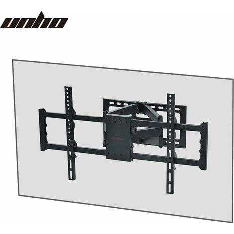 ECD Germany Support Mural de TV 37-80 pouces (94-203 cm), Mouvement Complet  VESA 600x400, Support Inclinable +5°/-15°, Pivotant, Extensible, Universel  avec Bras Pivotant á 60°,pour Moniteur PC LCD LED