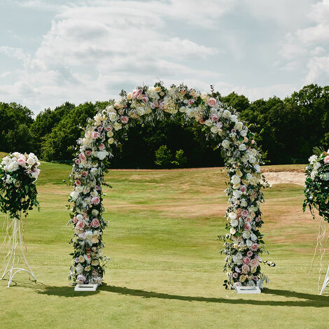 Lot De 3 Housses Pour Arche De Mariage - Tissu Élastique Double Face - 1.8m, 2m, 2.2m De Haut - Pour Décoration Fête