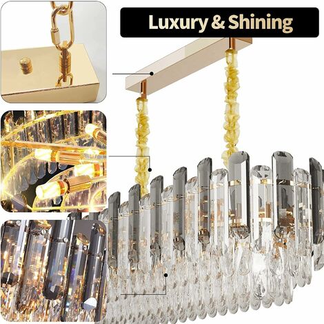 Lustre Salon Moderne GyroVu Lustre 3 Lumières Cristal Acrylique Lustre Salon Moderne GyroVu Lustre 3 Lumières Cristal Acrylique