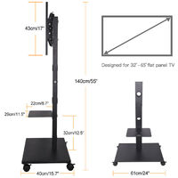 Support TV Sur Pied UNHO Universel - Pour Écrans 32 à 65" - Charge 40kg - VESA Jusqu'à 600x400