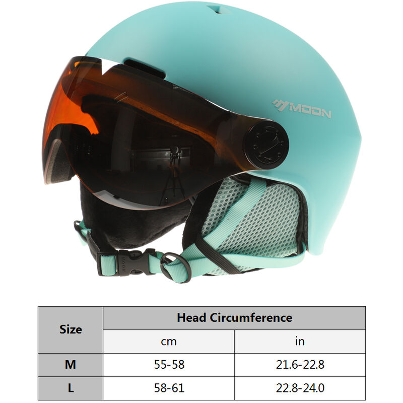 Casque De Snowboard Avec Casque Anti Bruit Pour Hommes Et Femmes Casque De Ski De Securite Casque De Ski Professionnel Pour Sports De Neige Modele Bleu L