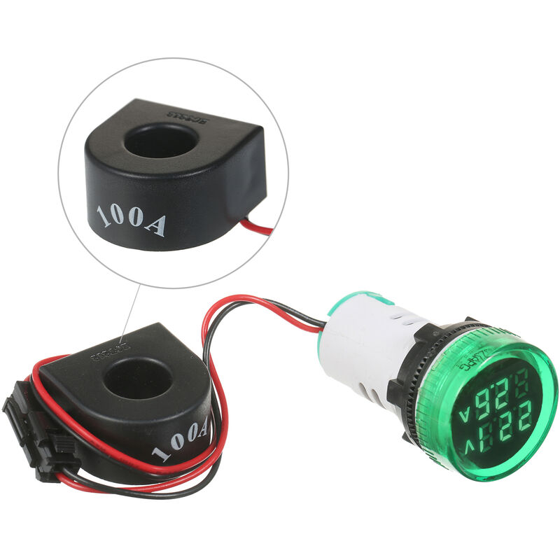 R Mini Ampermetres numerique Amperemetre indicateur dalimentation metre de panneau 0-5A Rouge LED RETYLY RETYLY 