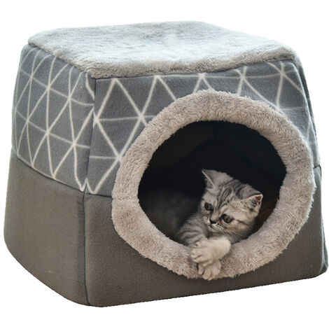 L Size Grey Space Box Nid Pour Animaux De Compagnie Maison De Chat Maison Fermee Maison