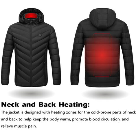 YOUQING Gilet Chaud chauffé électrique USB chargé vêtements de Veste de Manteau de Chauffage Intelligent pour la randonnée en Plein air Chasse Camp