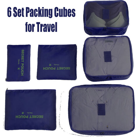 6 sacs de rangement bagage voyage organisateur valise trousse toilette