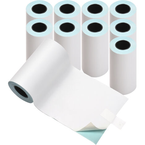 5 rouleaux de papier autocollant papier thermique direct auto-adhésif 57x30mm pour PAPERANG Portable Pocket Printer couleur: blanc 