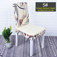 Housse de chaise extensible en une seule piece en polyester, dos fin d'automne