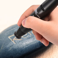 IM-406 stylo de gravure electrique verre metal acier inoxydable bois pierre gravure oeuf stylo de gravure sans batterie noir