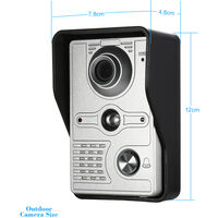 OWSOO Moniteur d'interieur de sonnette video filaire de 7 pouces avec camera exterieure etanche a la pluie IR-CUT Interphone visuel