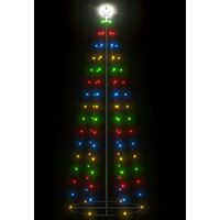 Sapin de Noel cone 100 LED colorees 70x180 cm