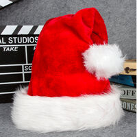 Lot de 6 chapeaux de Noël Père Noël en velours doux pour adultes et enfants Unisexe 