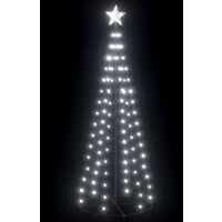 Sapin de Noel cone 100 LED blanc froid Decoration 70x180 cm