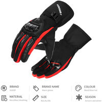 BSDDP gants chauds de moto électrique d'hiver pour hommes et femmes, épais, noir 2XL