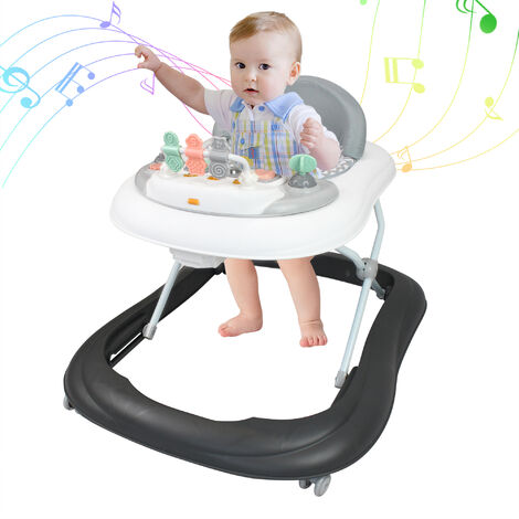 Centre D Activites Pour Bebes Trotteur Pour Bebes Motif Gris Avec Les Jouets Tranche D Age