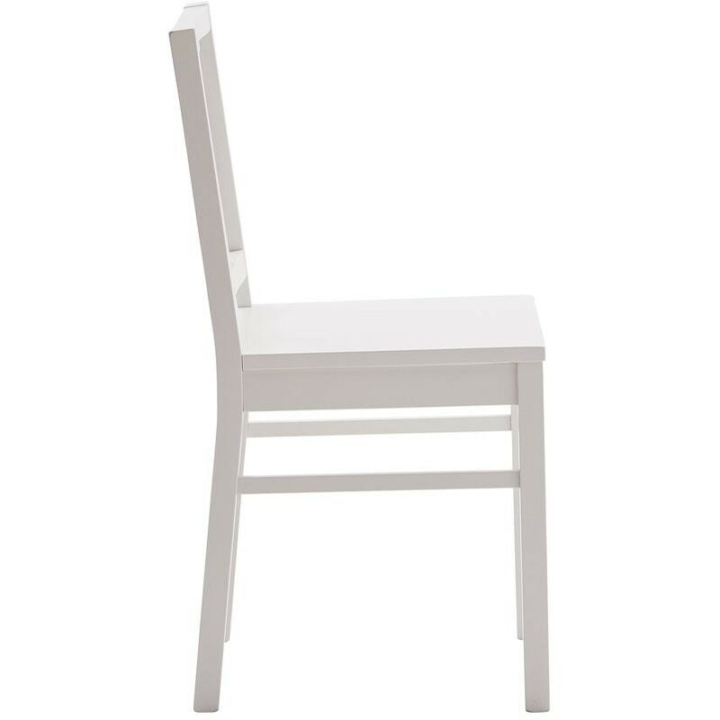 MOBILI 2G - Set 2 sedie legno shabby bianco seduta legno L.43 H.87 P.48