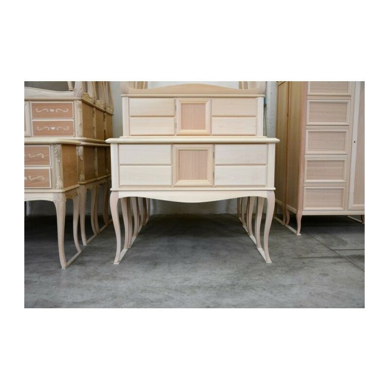 MOBILI 2G - CONSOLLE SHABBY 1 CASSETTO IN LEGNO MASSELLO BIANCO L.6