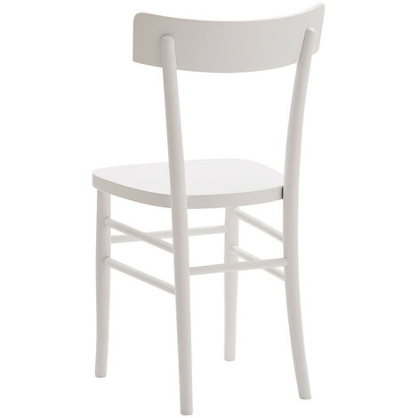 MOBILI 2G - SET 2 SEDIE SHABBY CHIC IN LEGNO BIANCO SEDUTA LEGNO