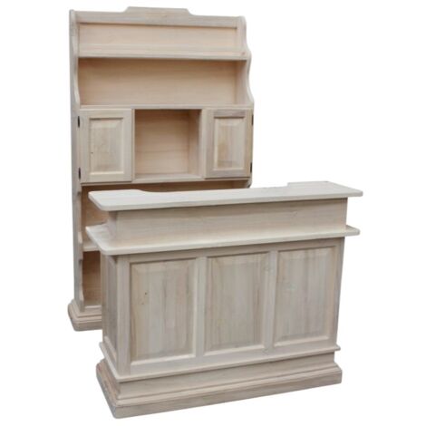 Mobile Porta Telefono In Legno Di Pioppo - Stile Arte Povera, Made In Italy, Multifunzione - Foto 6