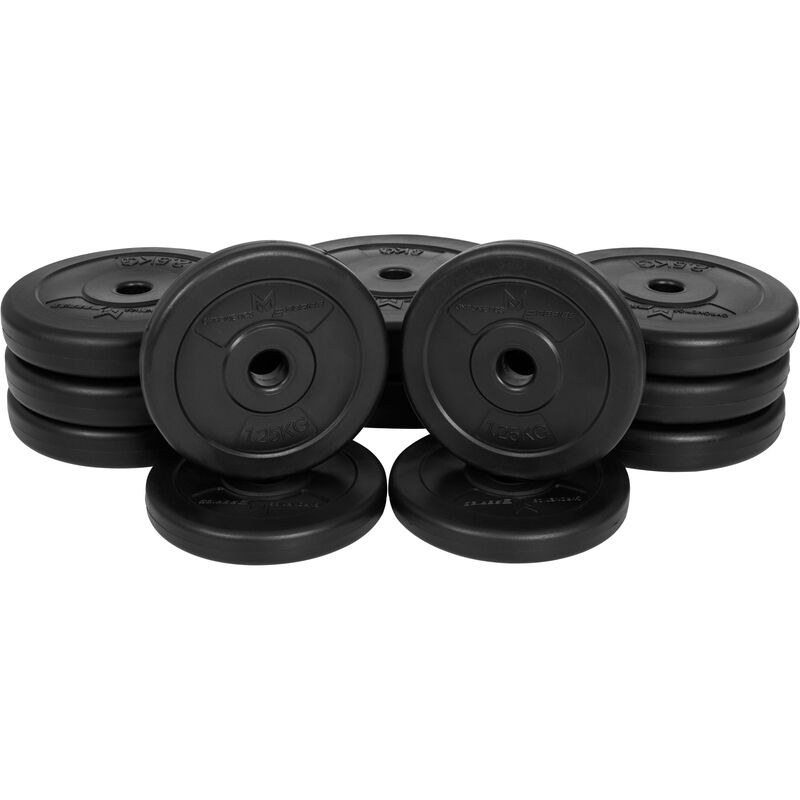 GYRONETICS® Set de Barres d'Haltère - Longue, avec Disques de Poids 60 kg,  2x2 kg