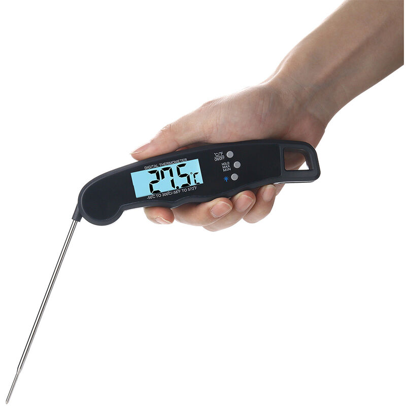 Thermometer, Mini 4,5 cm, schwarz, digitales Hygrometer, Thermometer,  LCD-Digitalbildschirm, tragbares rundes Innen- und Außenthermometer,  Batterien im Lieferumfang enthalten, für Babyzimmer, Zuhause