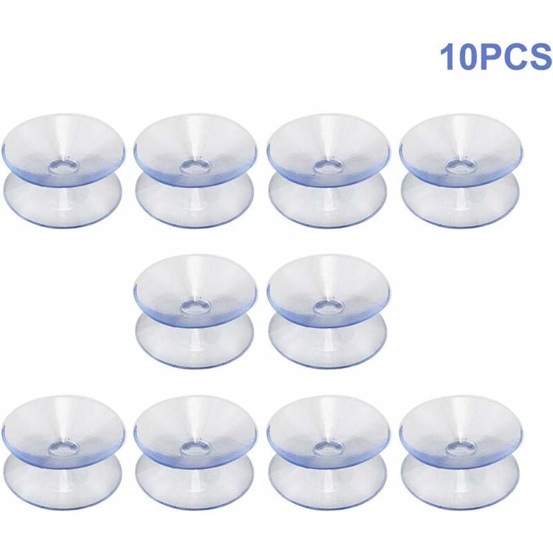 Doppelseitige Saugnäpfe kompatibel mit Glastischplatten, 10 Saugnäpfe ohne  Haken, multifunktionale Spiegelsaugnäpfe, doppelseitiges rutschfestes Glas