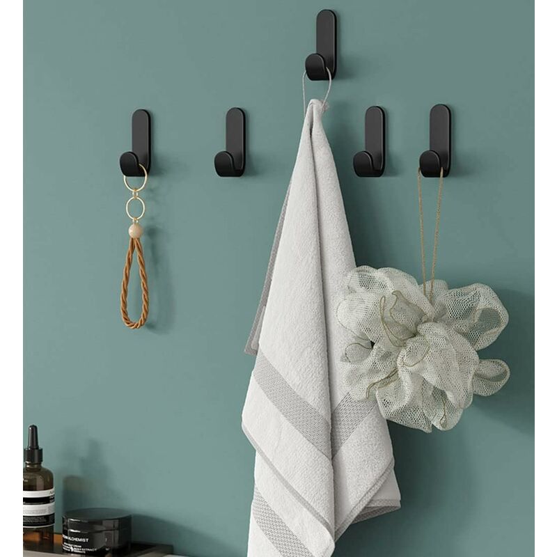 12 Stück 3M Klebehaken Aufkleber Badezimmer Wandhaken Wasserdicht  Handtuchhalter für Schlafzimmer Badezimmer Küche Decke Hängende Bademäntel (