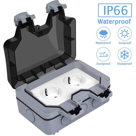 Schutzabdeckung Wasserdicht für Steckdosen mit Glasrahmen, IP44
