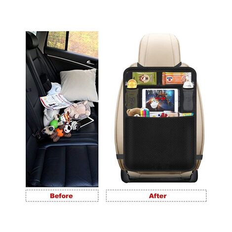 Rückenlehnenschutz Auto Kinder,2 Stück Multi Taschen Auto Organizer Rücksitz  Autositz für Kinder, 600D Oxford Wasserdicht