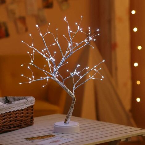 LED Baum Lichter Warmweiß USB Bonsai Baum Licht Verstellbare Äste  Batteriebetrieben Dekobaum Belichtet Kleine Baumbeleuchtung Innen