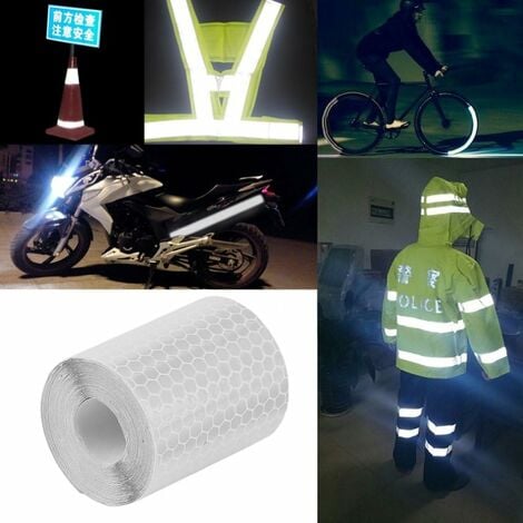 4 Rolle Reflektorband Klebeband, Reflektierendes Band Sicherheit  Warnklebeband, Auto/Motorrad/Fahrrad/Nachtaktivitäts