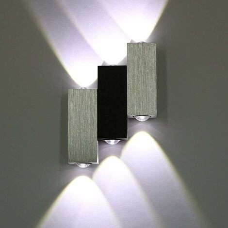 Wandleuchte 6 LEDs Indoor 6W Dekorative Lampe Moderne Kreative Original  Beleuchtung Design Lichter Aluminium für Schlafzimmer
