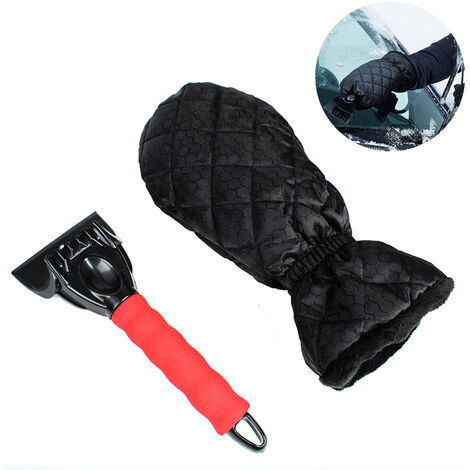 2 STÜCKE Windschutzscheiben-Eiskratzer-Handschuh Wasserdichter und warmer  Auto-Eiskratzer-Handschuh Kleiner Gefrierschrank Autofenster -Schneekratzer-Werkzeug