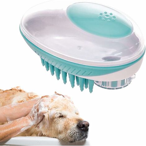 Hundebadebürste, Haustier-Massagebürste zum Baden, Shampoo und Massage für  Katzen und Hunde mit kurzen langen Haaren