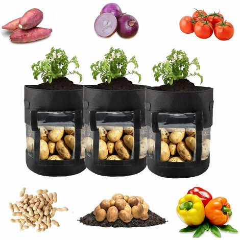 KartoffelPflanzbeutel, Grow Potato Grow Bag, mit Griffen, zum Pflanzen