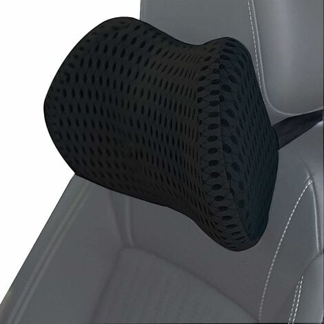 Auto-Kopfstütze – Memory-Baumwolle, Auto-Kopfstützenkissen für Autositz,  weich, bequem und atmungsaktiv, Schwarz-Get Rich